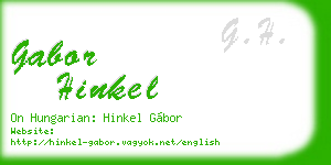 gabor hinkel business card